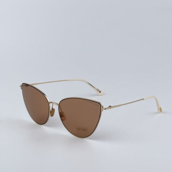 Tom Ford Women BRAND NEW Sunglasses ANAIS-02 Gold Brown Mirror Cat Eye FT1005 32 main image 6